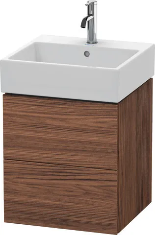 Duravit Waschtischunterschrank wandhängend „L-Cube“ 48,4 × 54,4 × 45,9 cm Nussbaum Dunkel