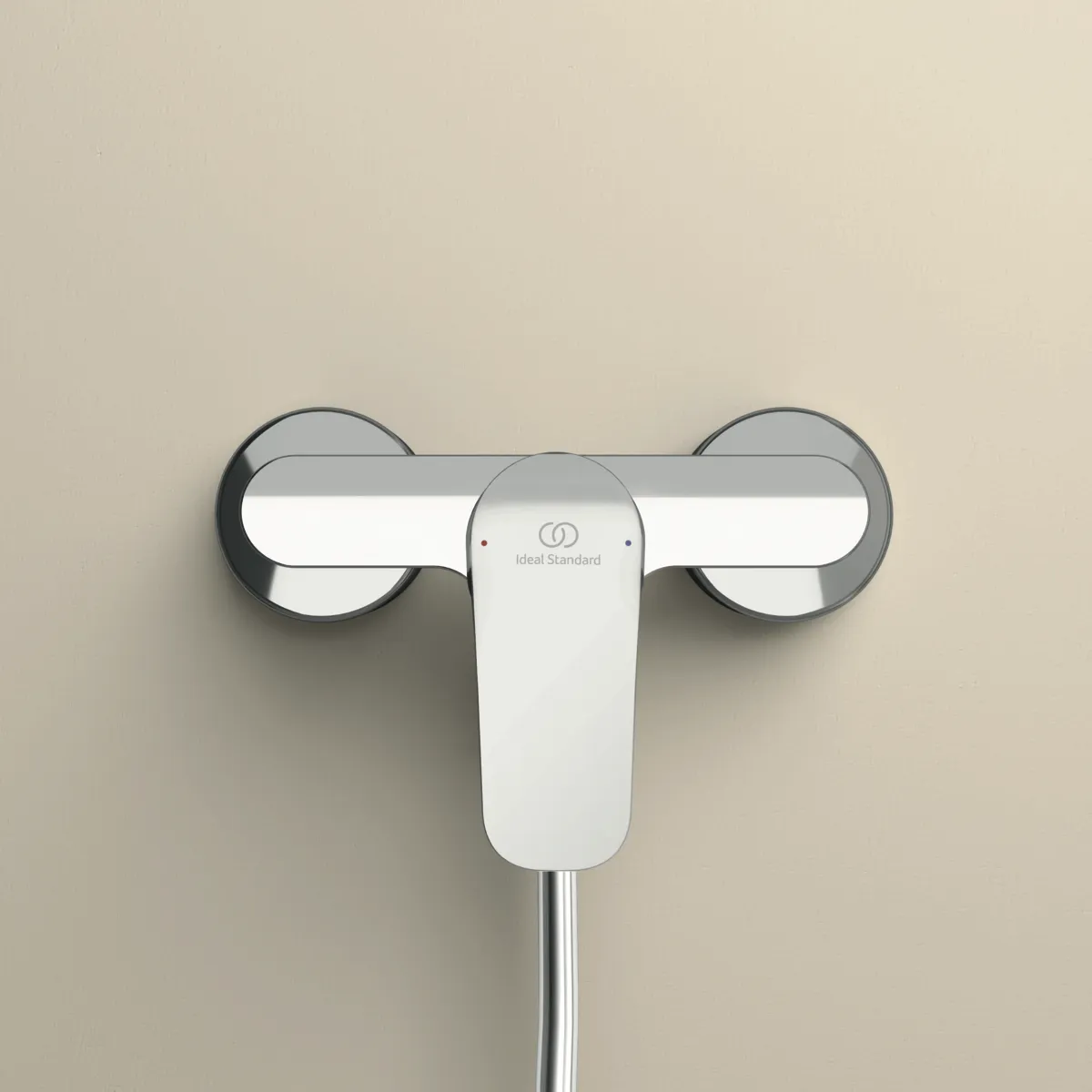 Ideal Standard Ceraflex Brausearmatur Aufputz, Ausladung 140mm, Chrom Ideal Standard Ceraflex Brausearmatur Aufputz, Ausladung 140mm, Chrom