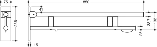HEWI Stützklappgriff „System 900“ HEWI Stützklappgriff „System 900“