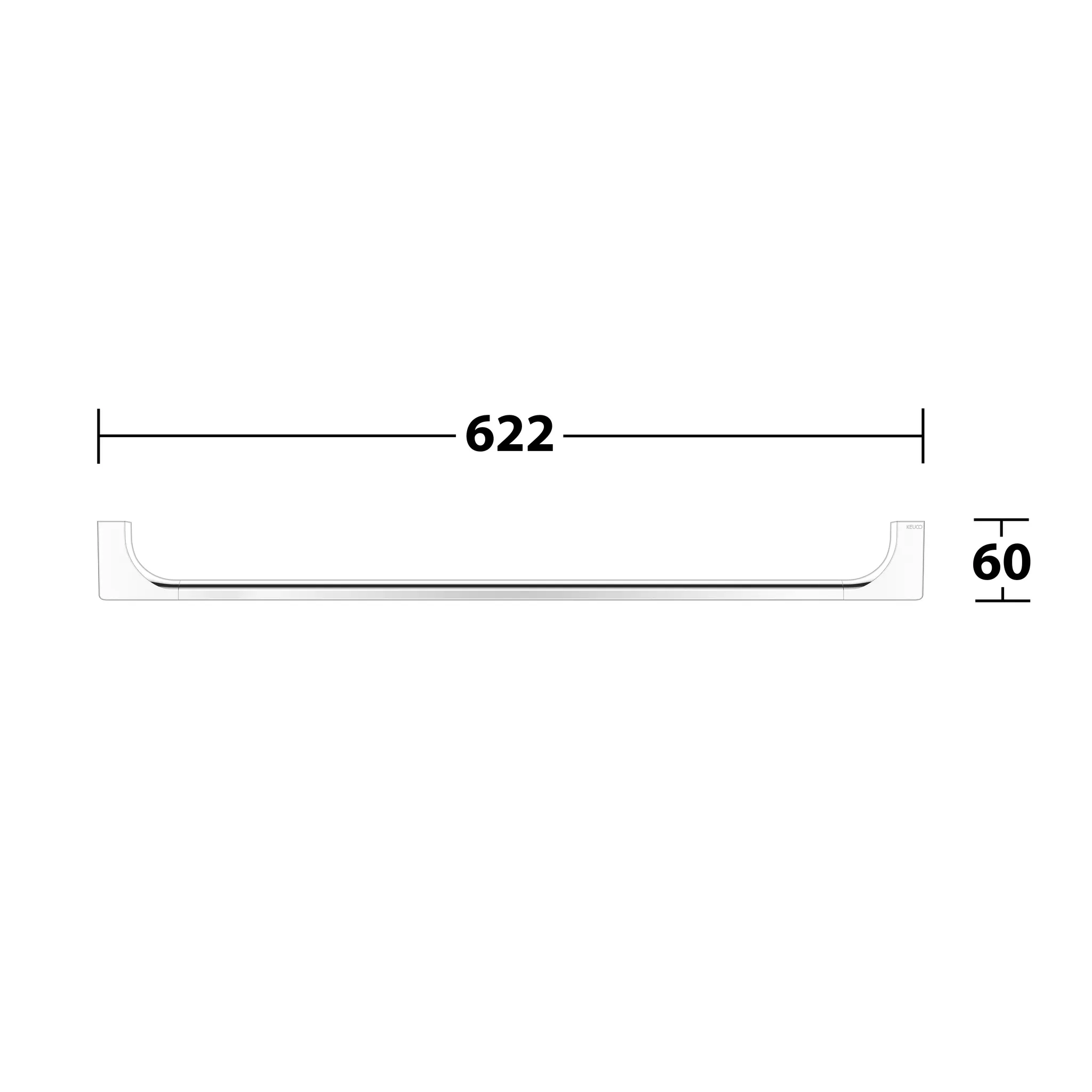 KEUCO EDITION 11 Badetuchhalter 600 mm verchromt KEUCO EDITION 11 Badetuchhalter 600 mm verchromt