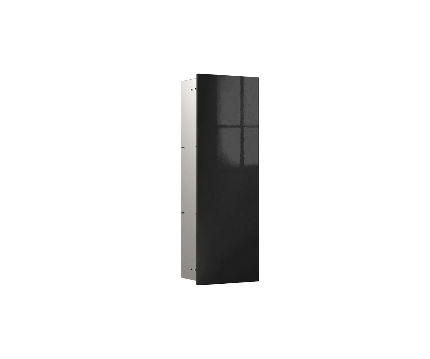Schrankmodul asis pure mit Glasfront Türanschlag links, Unterputz, 730mm, schwarz Schrankmodul asis pure mit Glasfront Türanschlag links, Unterputz, 730mm, schwarz