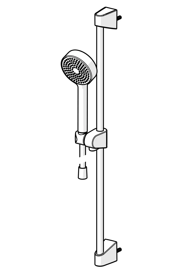 HansaBASICJET Wandstangen-Brausenset ECO 4478 1-strahlig Chrom