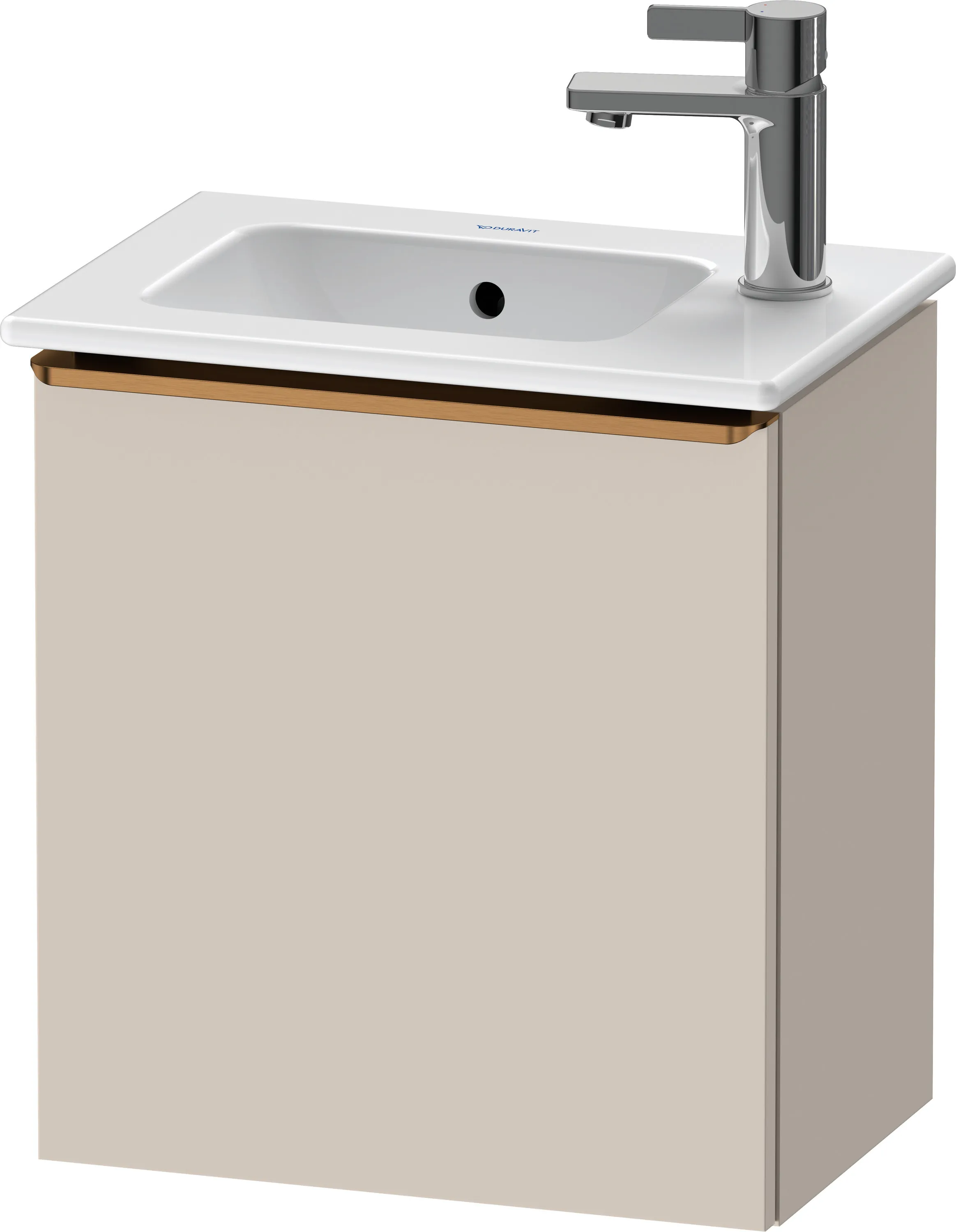 Duravit Waschtischunterschrank wandhängend „D-Neo“ 41 × 44 × 27,4 cm Taupe Matt