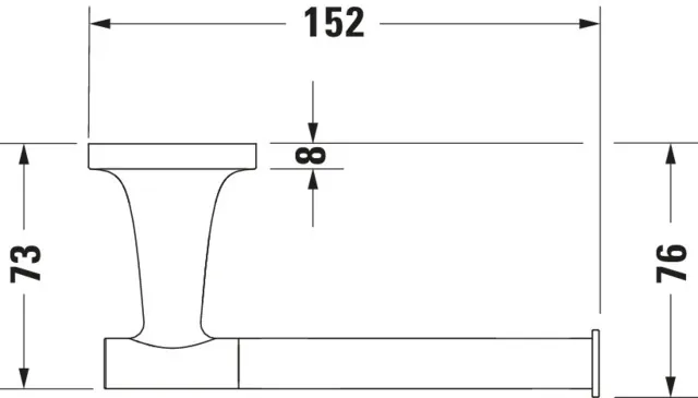 Duravit Toilettenpapierhalter „Starck T“ 15,2 × 15,2 × 5 cm in Befestigung verdeckt Duravit Toilettenpapierhalter „Starck T“ 15,2 × 15,2 × 5 cm in Befestigung verdeckt