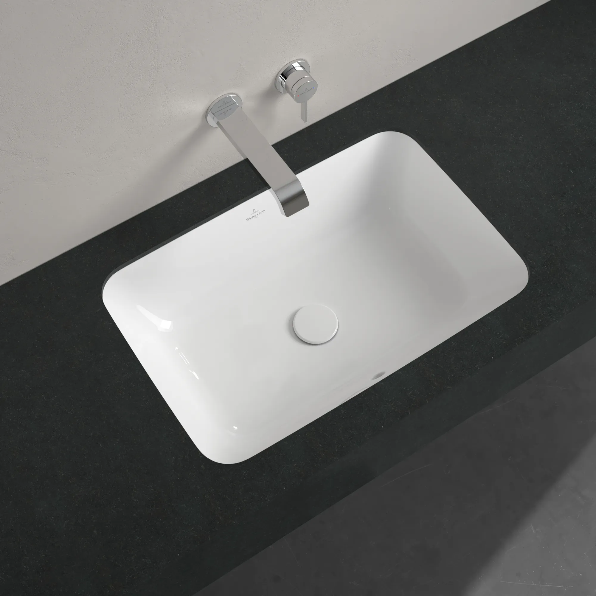 Villeroy & Boch Unterbauwaschtisch „Architectura“ 630 × 430 × 175 mm, ohne Hahnlochbohrung in Weiß Alpin Villeroy & Boch Unterbauwaschtisch „Architectura“ 630 × 430 × 175 mm, ohne Hahnlochbohrung in Weiß Alpin