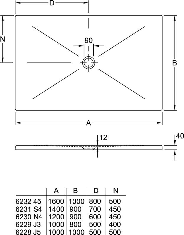 Villeroy & Boch quadrat Duschwanne „Subway Infinity“ Standard-Modelle, universal einbaubar 100 × 100 cm