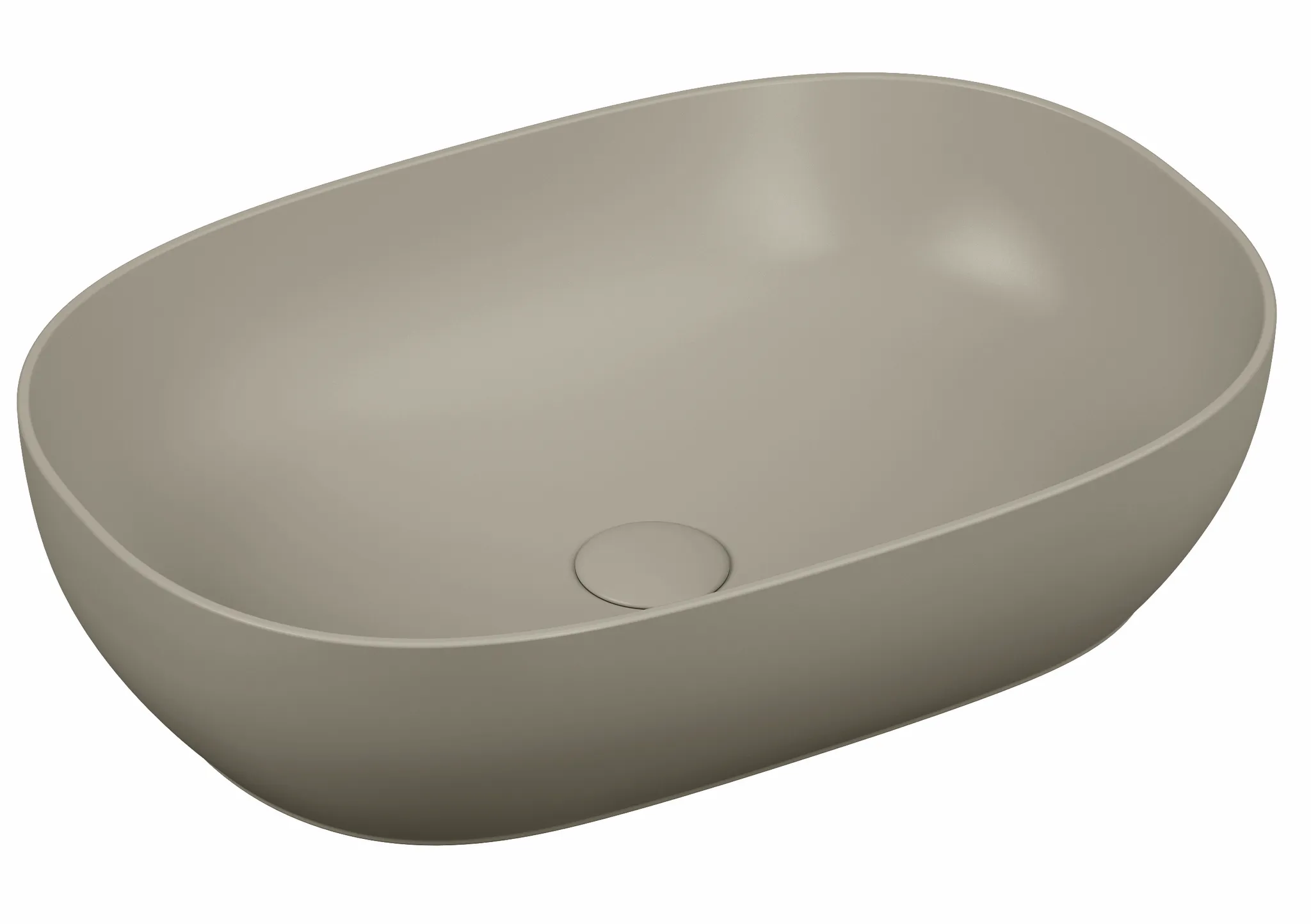 VitrA Outline Aufsatzschale oval 58 x 40 cm CERAFINE Sanitärkeramik Taupe Matt