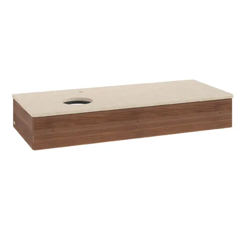 Villeroy & Boch Waschtischunterschrank „Antao“ 1200 × 190 × 500 mm Warm Walnut, für Becken links, ohne Beleuchtung Villeroy & Boch Waschtischunterschrank „Antao“ 1200 × 190 × 500 mm Warm Walnut, für Becken links, ohne Beleuchtung