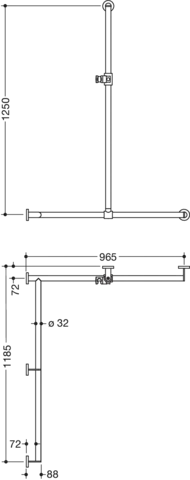 HEWI Haltegriff Ausführung links „System 900“ in Anthrazitgrau HEWI Haltegriff Ausführung links „System 900“ in Anthrazitgrau
