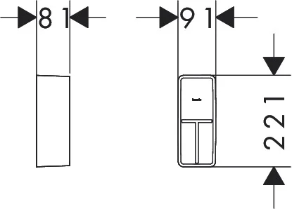 Hansgrohe IntraStoris Box, groß, Basis Set 90/220 mm, Mattschwarz