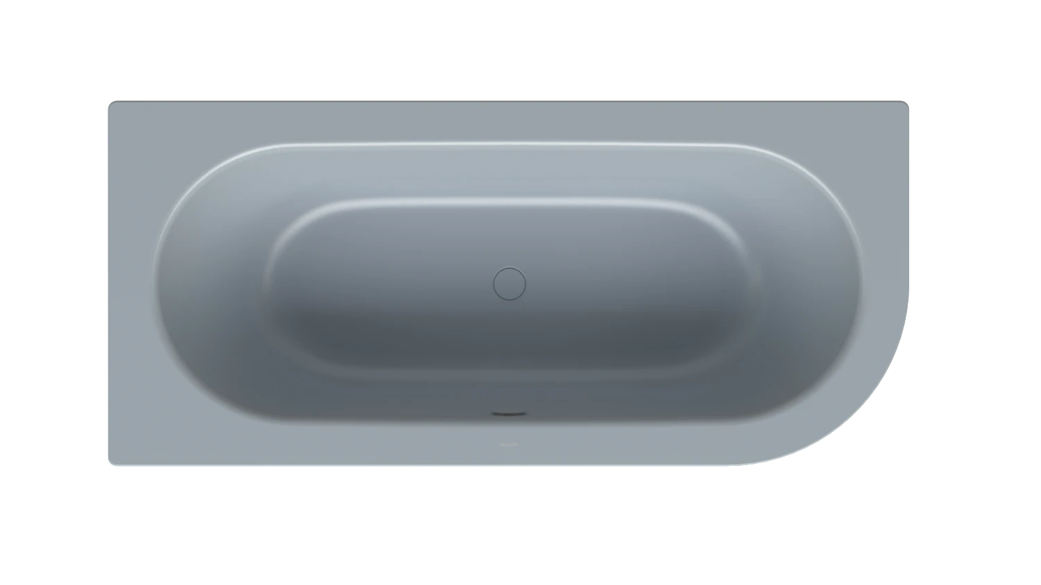 Bette BetteSilhouette Badewanne Eck Starlet IV Blue Satin 1750x800x420/575 mm glasierter Titan-Stahl 2-Sitzer Schürzenwanne