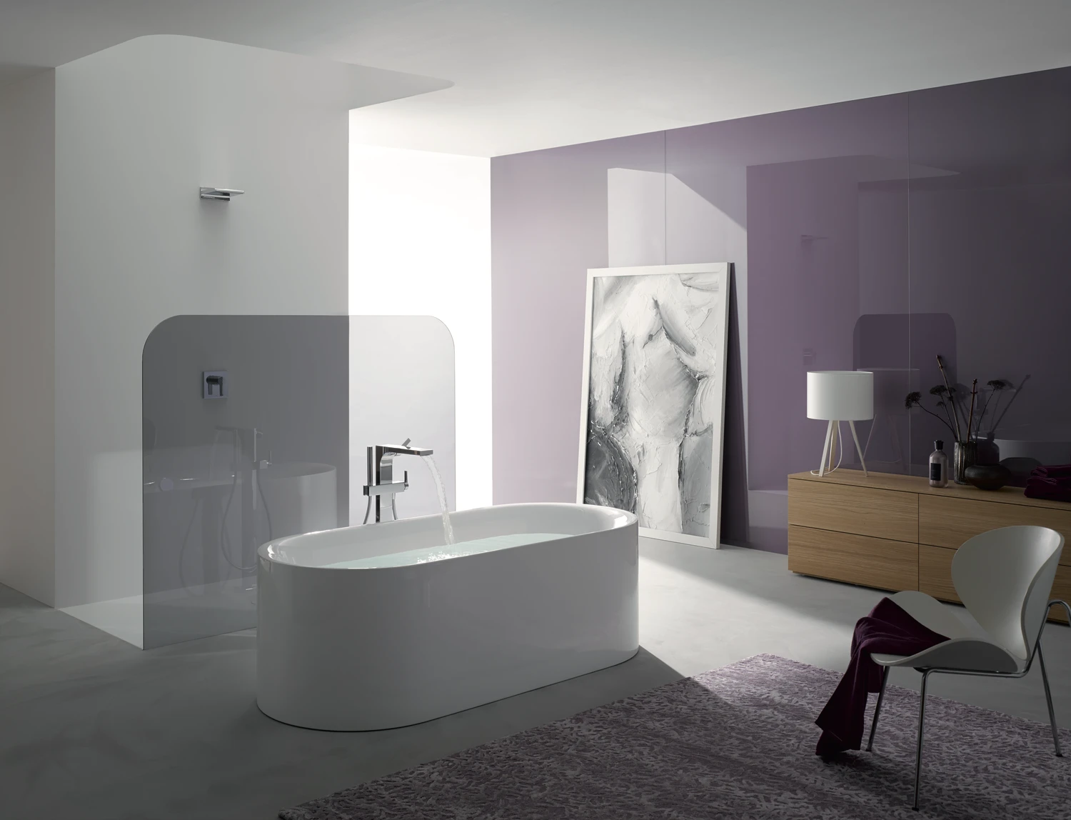 Bette oval Badewanne „BetteLux Oval Silhouette“ 170 × 75 cm in Weiß, /