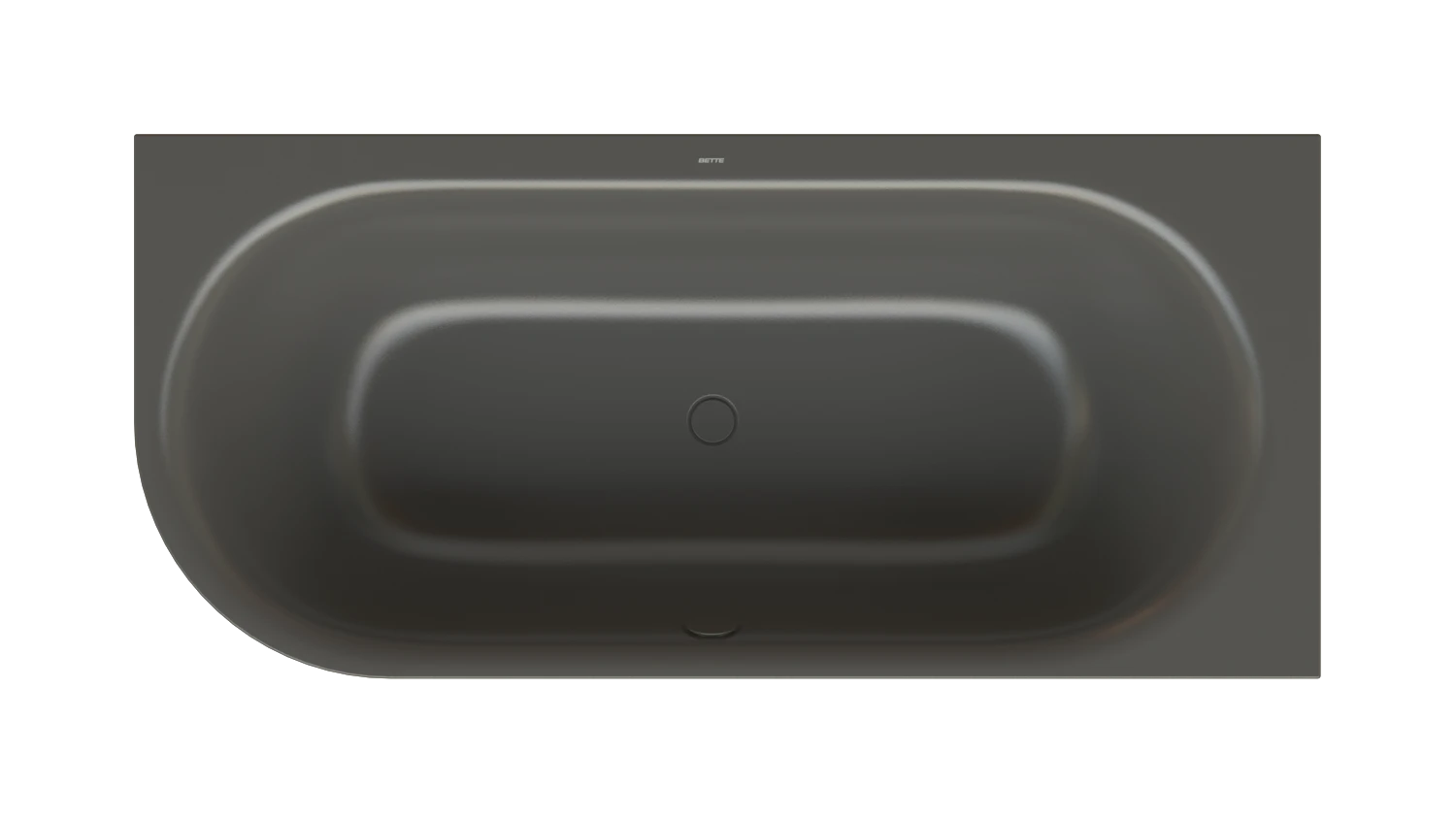Bette oval Badewanne „BetteLux Oval V Silhouette“ 185 × 85 cm in Anthracite