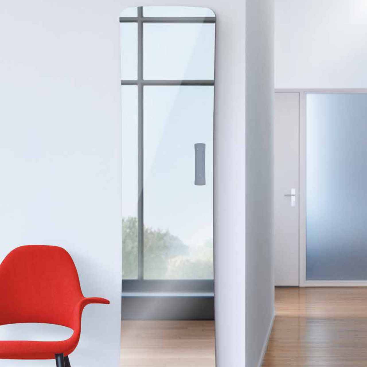 Zehnder Design-Elektroheizkörper „Folio Glass“ 44,1 × 179,6 cm 