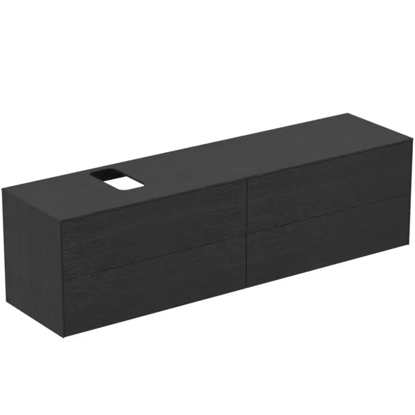Ideal Standard Waschtischunterschrank „Conca“ 198,7 × 55 × 50,5 cm Eiche geflammt Furnier Ideal Standard Waschtischunterschrank „Conca“ 198,7 × 55 × 50,5 cm Eiche geflammt Furnier