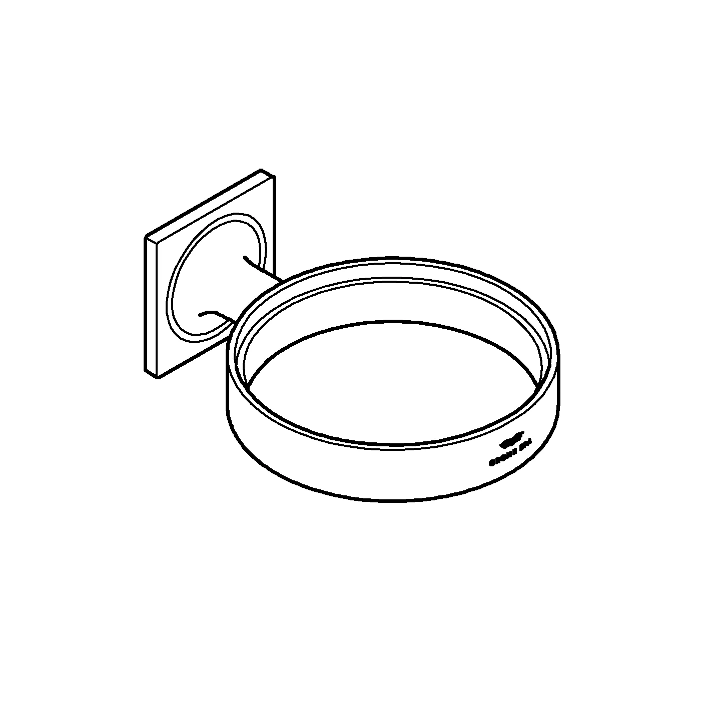 Halter Allure 40963_1, für Seifenschale 40 256 003 oder Fön-Einsatz 40 964 001, chrom Halter Allure 40963_1, für Seifenschale 40 256 003 oder Fön-Einsatz 40 964 001, chrom
