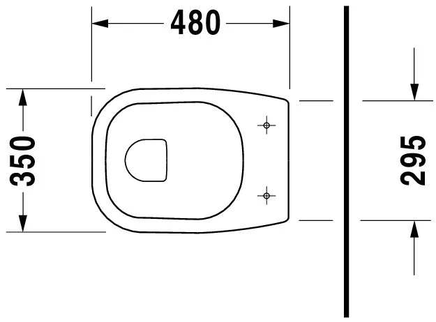 Stand-Flachspül-WC „D-Code“ 35 × 38,5 × 48 cm in, mit Spülrand