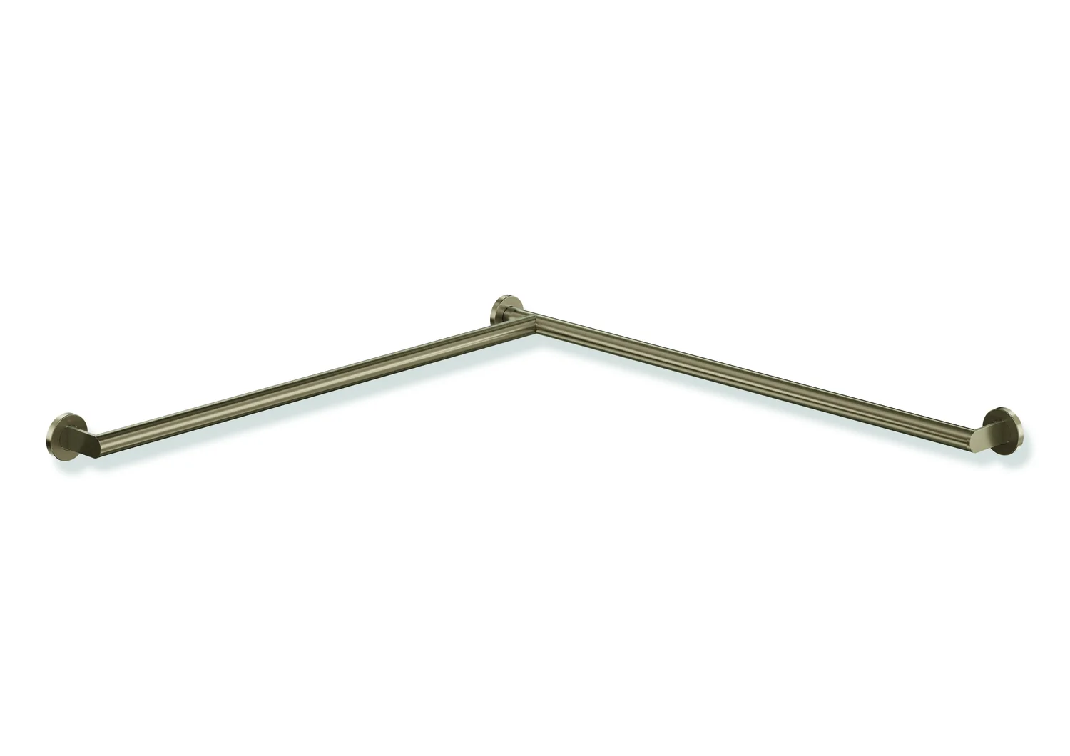HEWI Dusch- und Wannenhandlauf System 900, Edelstahl PVD bronze gebürstet, Länge 965 mm, Durchmesser 32 mm, links HEWI Dusch- und Wannenhandlauf System 900, Edelstahl PVD bronze gebürstet, Länge 965 mm, Durchmesser 32 mm, links