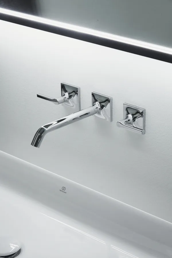 Ideal Standard Wand-Waschtischarmatur Joy Neo Ausladung 209mm Hebelgriffe Chrom Ideal Standard Wand-Waschtischarmatur Joy Neo Ausladung 209mm Hebelgriffe Chrom