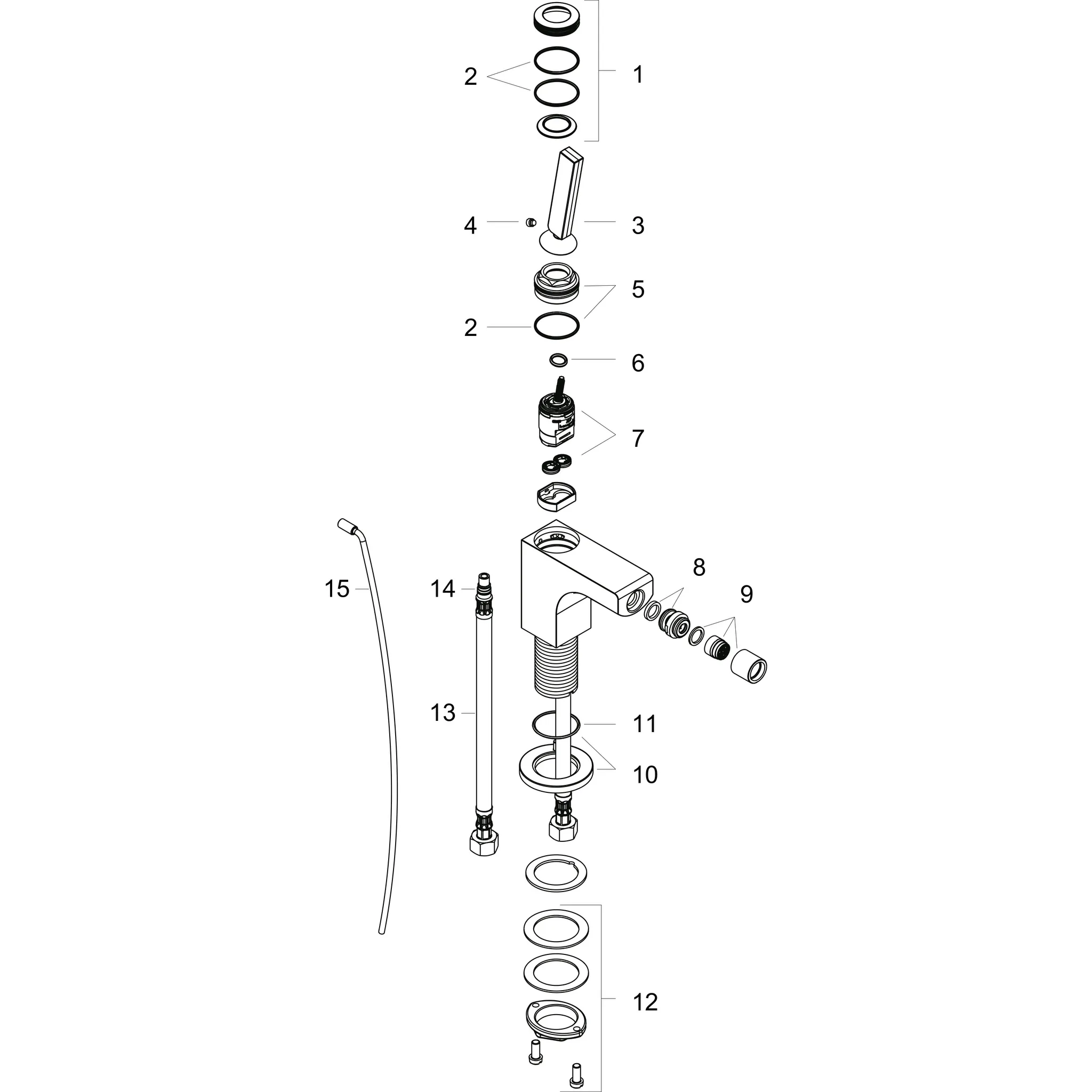 Hansgrohe AXOR Citterio Einhebel-Bidetmischer, Chrom Hansgrohe AXOR Citterio Einhebel-Bidetmischer, Chrom