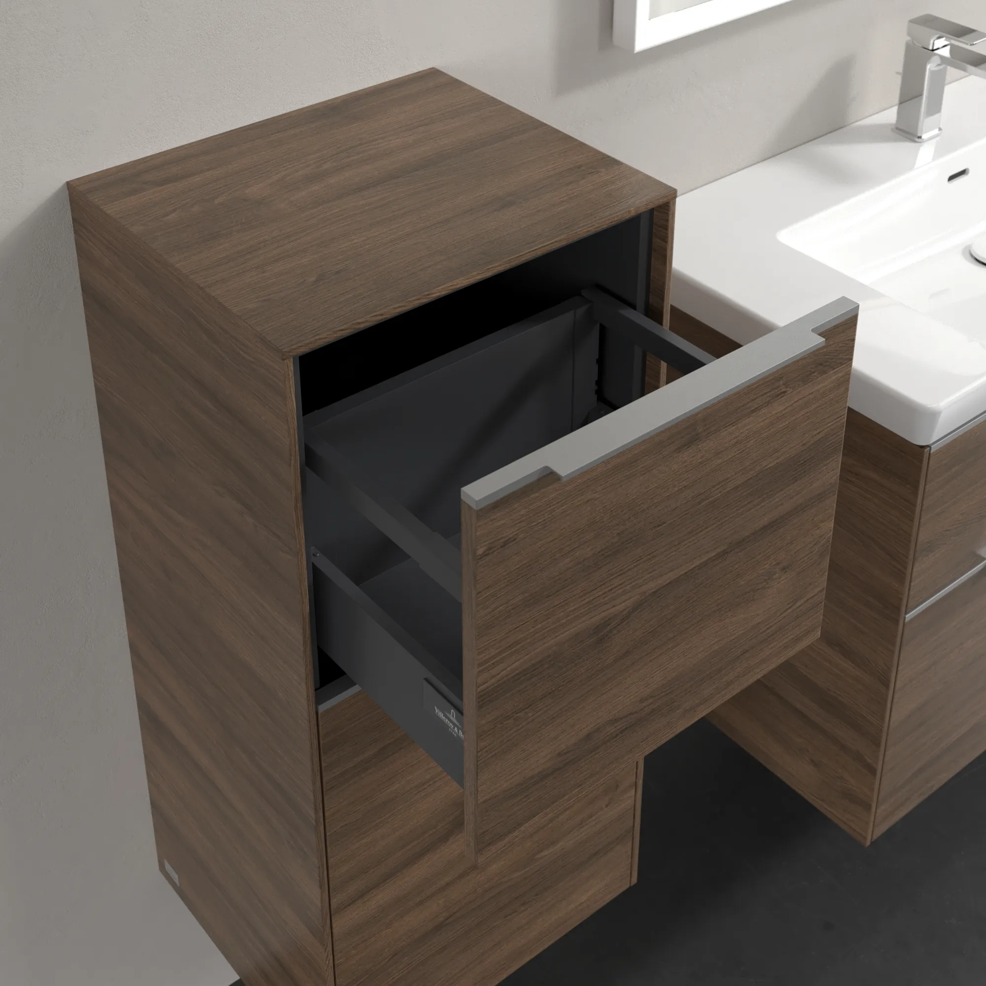 Villeroy & Boch Seitenschrank „Subway 3.0“ 40 × 86 × 36,2 × 36,2 cm 1 Auszug, 1 Tür, Anschlag (Scharnier) links, 1 Tür, Anschlag links Villeroy & Boch Seitenschrank „Subway 3.0“ 40 × 86 × 36,2 × 36,2 cm 1 Auszug, 1 Tür, Anschlag (Scharnier) links, 1 Tür, Anschlag links