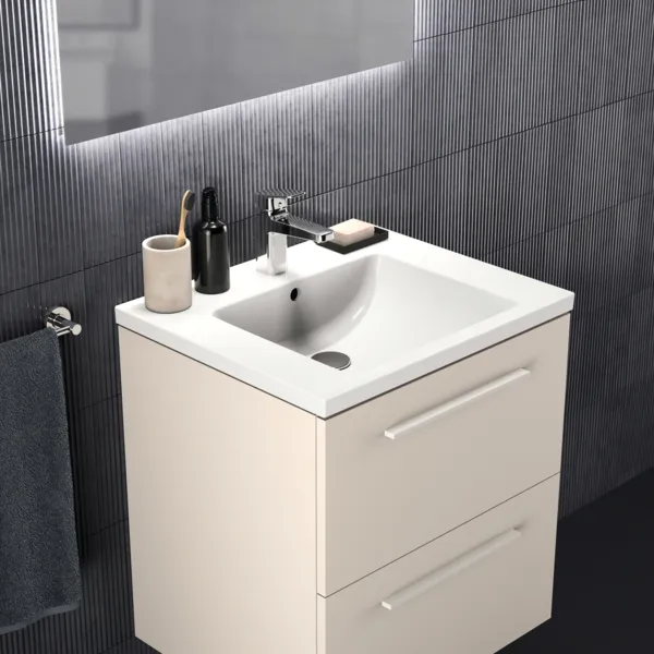 Ideal Standard Waschtischunterschrank „i.lifeB“ 60 × 63 × 50,5 cm Sandbeige matt