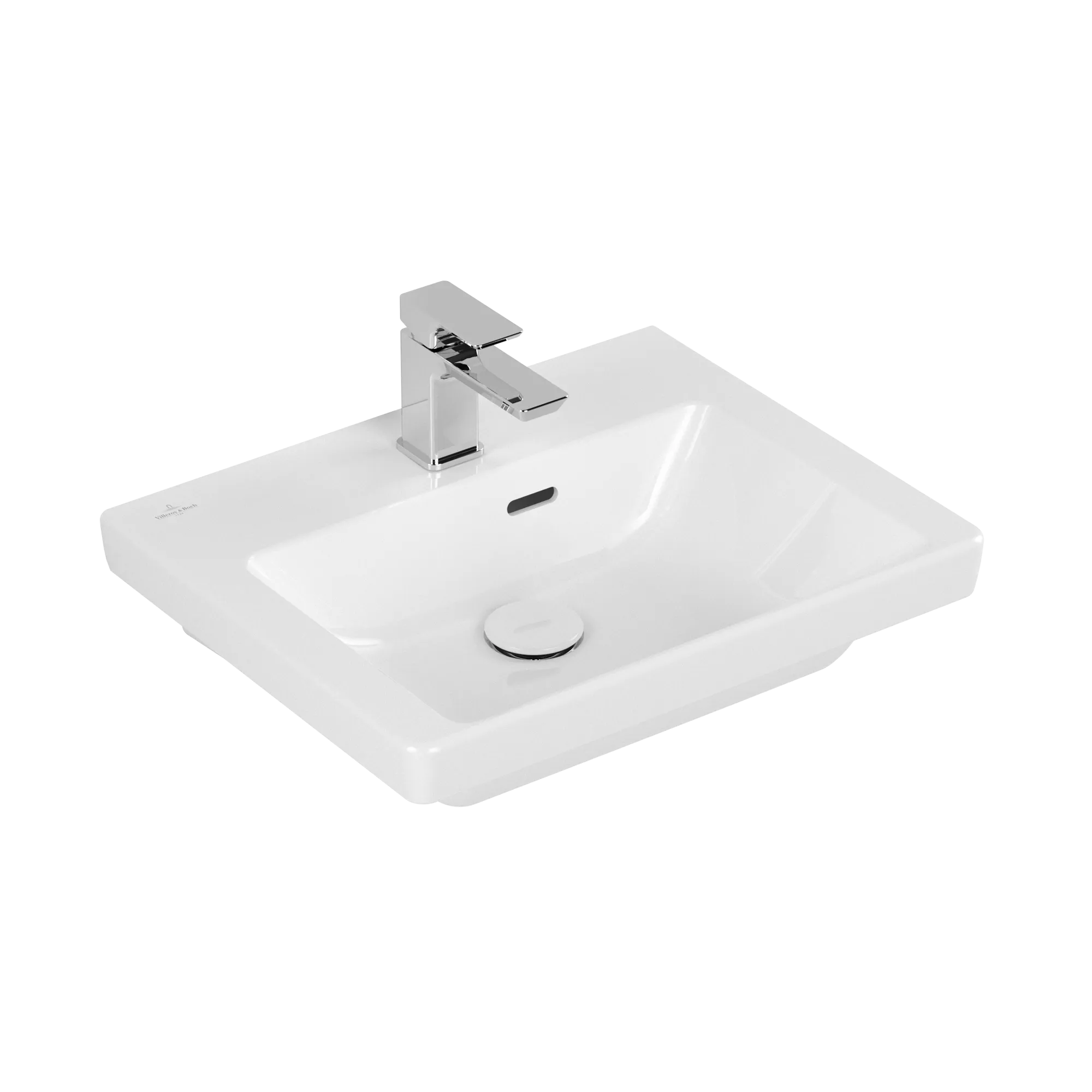 Villeroy & Boch Handwaschbecken für Montage mit Möbel „Subway 3.0“ 500 × 400 × 145 mm, mit Hahnlochbohrung, Hahnlochposition mittig in Weiß Alpin Farbe: Weiß Alpin / Größe: 50 × 40 cm / Hahnlochbohrung: mit 1×1 Hahnlochbohrung / Hahnlochposition: mittig / Oberflächenveredelung: ohne Oberflächenveredelung / Überlauf: mit Überlauf Villeroy & Boch Handwaschbecken für Montage mit Möbel „Subway 3.0“ 500 × 400 × 145 mm, mit Hahnlochbohrung, Hahnlochposition mittig in Weiß Alpin Farbe: Weiß Alpin / Größe: 50 × 40 cm / Hahnlochbohrung: mit 1×1 Hahnlochbohrung / Hahnlochposition: mittig / Oberflächenveredelung: ohne Oberflächenveredelung / Überlauf: mit Überlauf