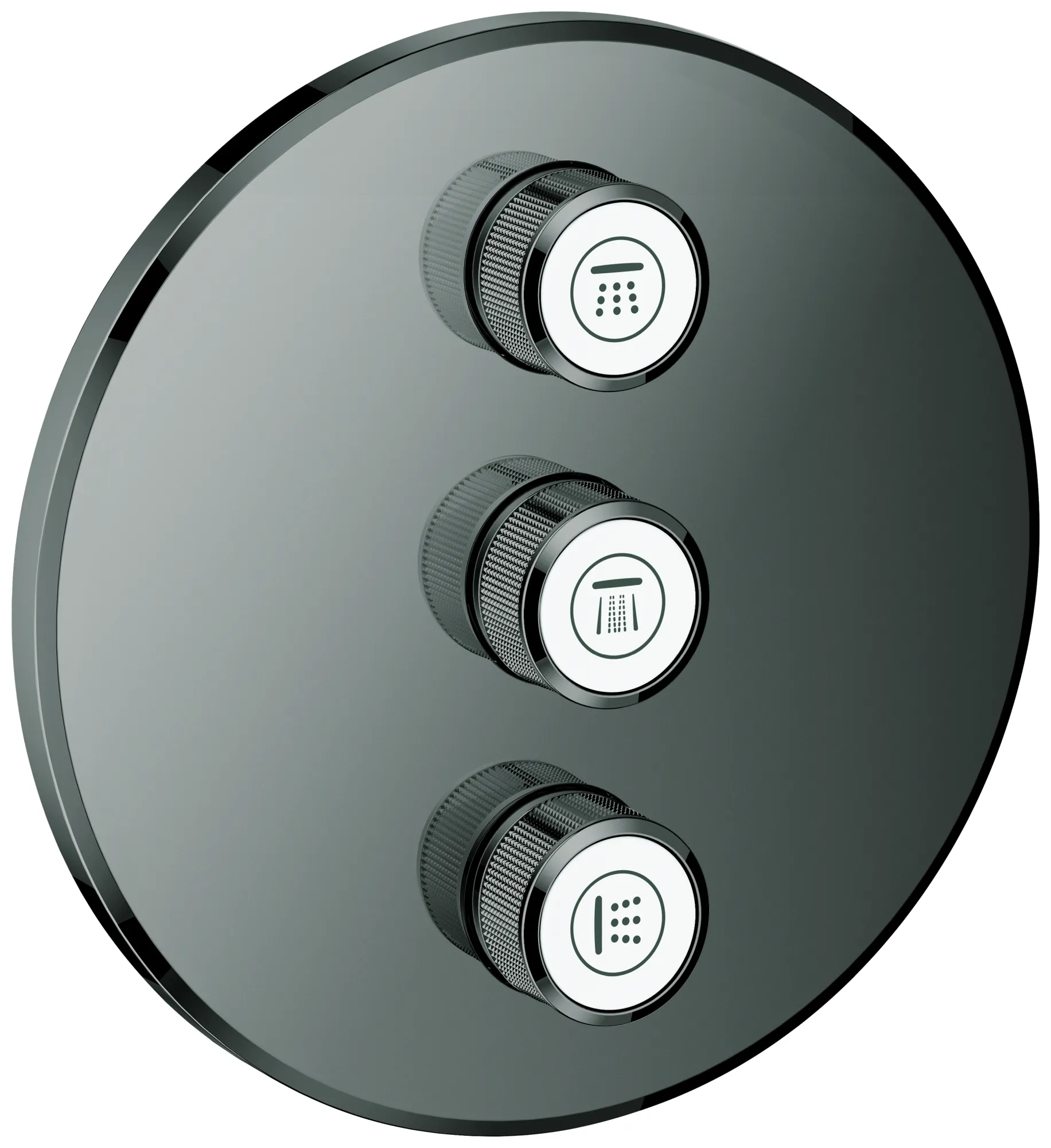3-fach Unterputzventil Grohtherm SmartControl 29122, Fertigmontageset für Rapido SmartBox, Wandrosette rund, chrom 3-fach Unterputzventil Grohtherm SmartControl 29122, Fertigmontageset für Rapido SmartBox, Wandrosette rund, chrom