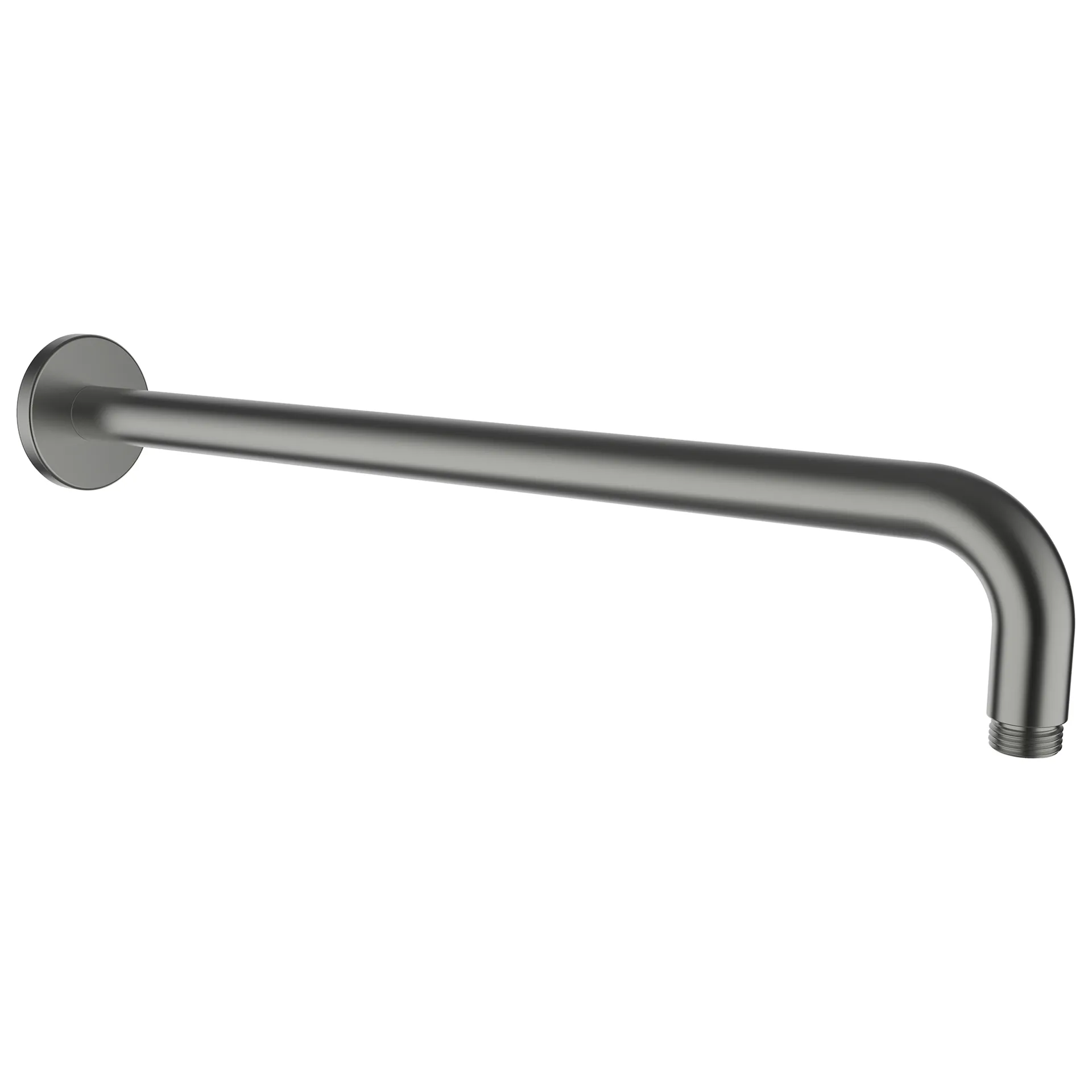 Brausewandarm, PVD Edelstahl-Optik, runde Rosette, Ausladung 420mm