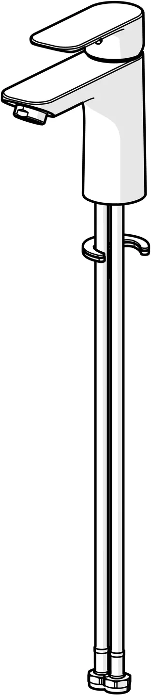 HansaBASIC EHM Waschtischbatterie HansaBASIC XL 5552, Ausladung 112 mm DN15 Chrom