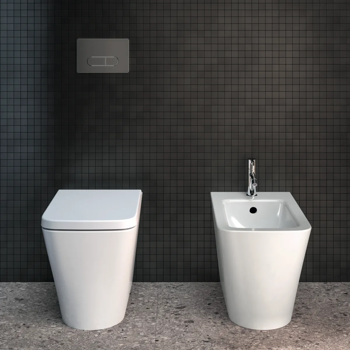 Ideal Standard Bidet „BlendCube“, Befestigung verdeckt 35,5 × 56 × 40 cm in Weiß