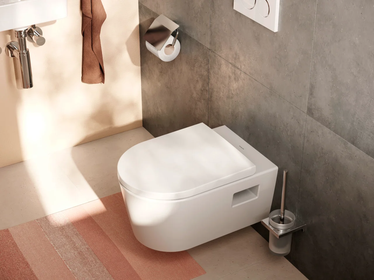Hansgrohe EluPura Original S Wand-WC-Set, glänzend, 540 mm, AquaChannel Flush, SoftClose, QuickRelease