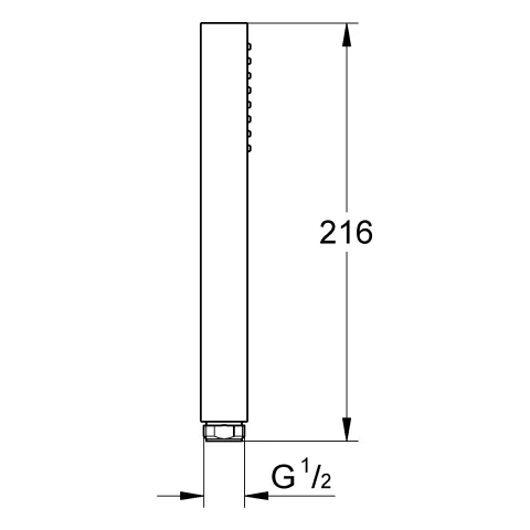 Handbrause Rainshower Aqua Cube Stick 26885, 1 Strahlart, Metall, 9,5 l/min Durchflusskonstanthalter, chrom Handbrause Rainshower Aqua Cube Stick 26885, 1 Strahlart, Metall, 9,5 l/min Durchflusskonstanthalter, chrom