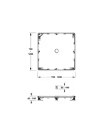 Montagerahmen für Duschwannen bis 120 × 120 cm Montagerahmen für Duschwannen bis 120 × 120 cm