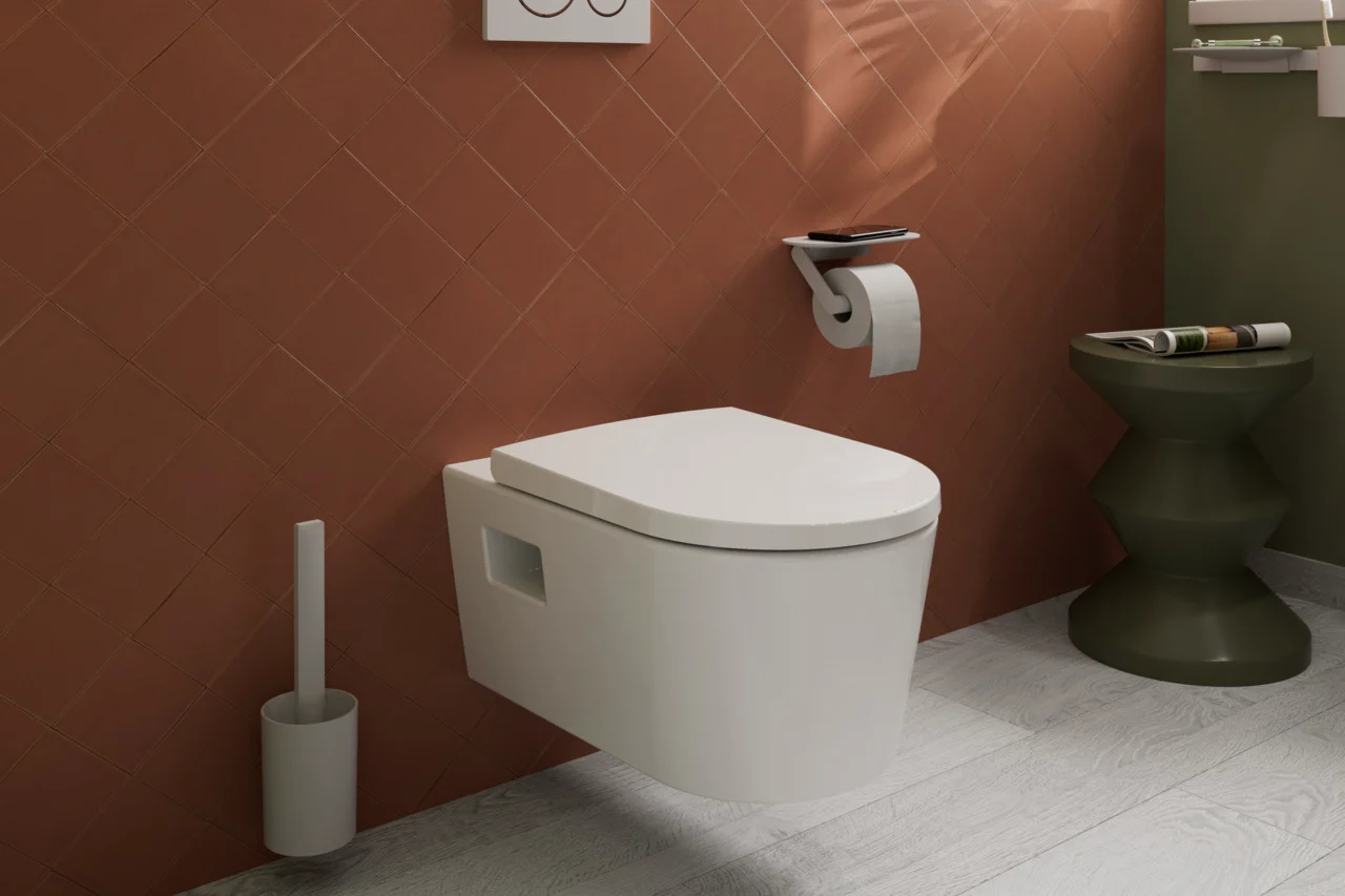 Hansgrohe EluPura Original S Wand-WC-Set, weiß, 540 mm Höhe, AquaChannel Flush, spülrandlos, Tiefspüler, 180 mm Mittenabstand, 160 mm Achsabstand