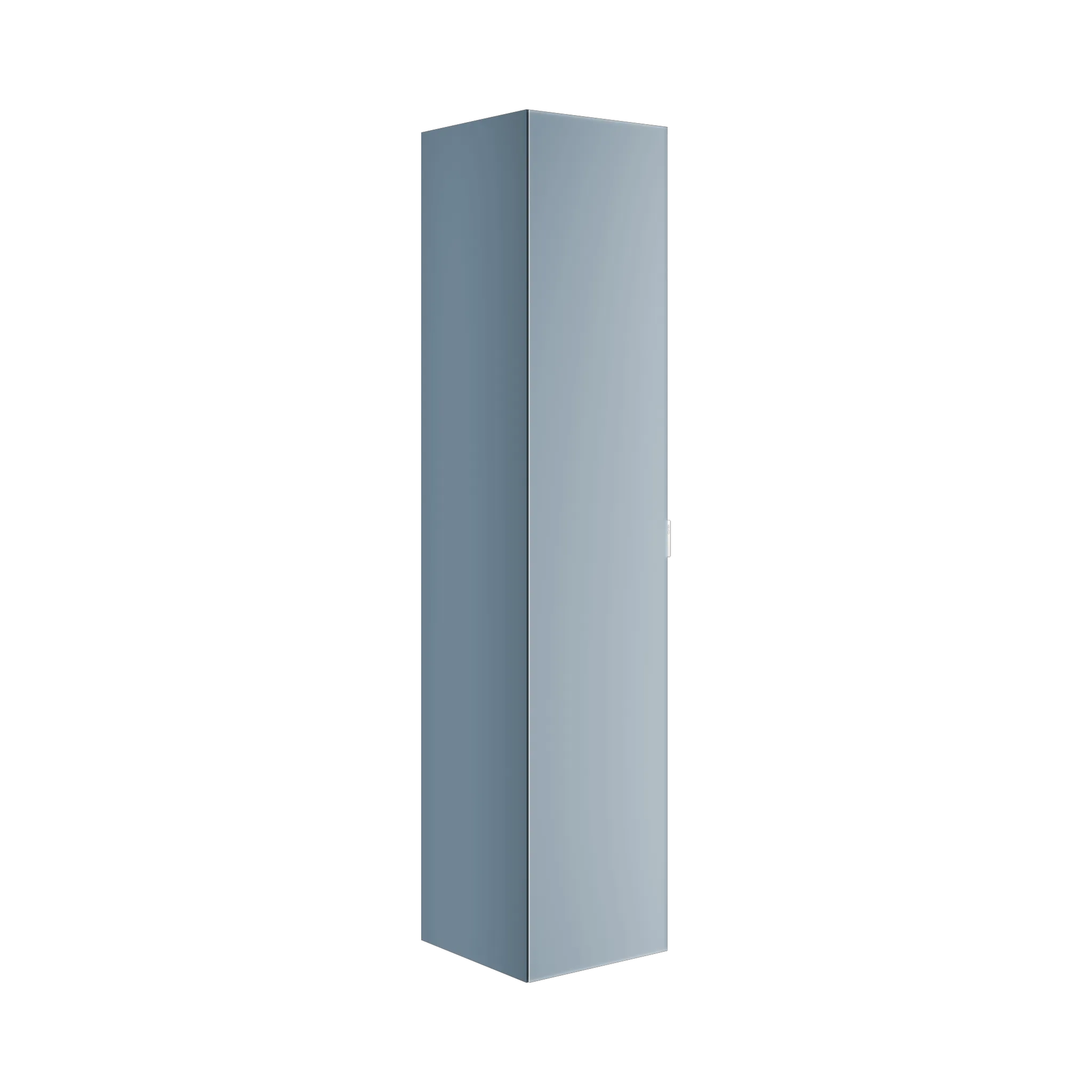 KEUCO Hochschrank „Edition 11 Art“ Blue Satin (Glas, satiniert), Blue Satin (Lack, seidenmatt), Anschlag links 400 × 1800 × 360 mm