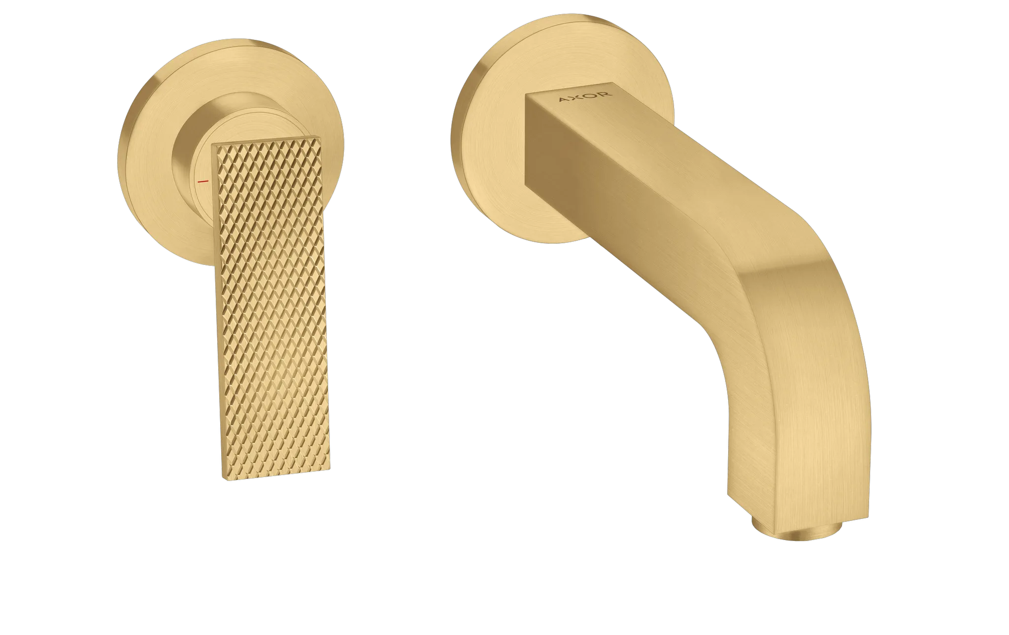 Hansgrohe AXOR Citterio Einhebel-Waschtischmischer Unterputz Wandmontage Rautenschliff Brushed Gold Optic Hansgrohe AXOR Citterio Einhebel-Waschtischmischer Unterputz Wandmontage Rautenschliff Brushed Gold Optic