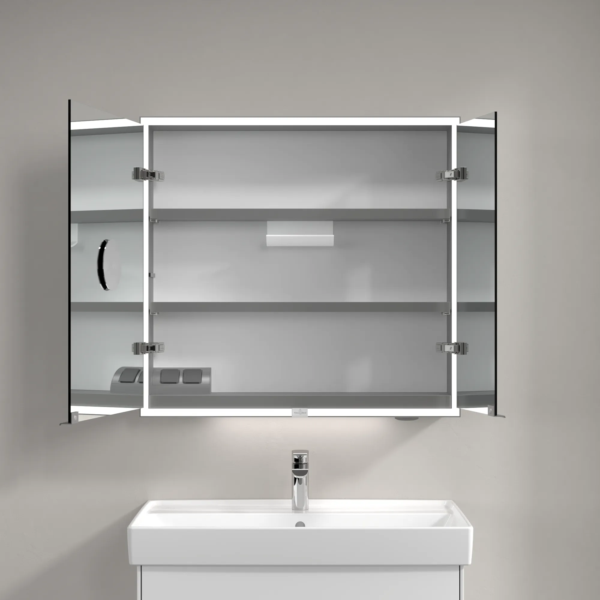 Villeroy & Boch My View Now Vorbau-Spiegelschrank 800x750x168mm mit Beleuchtung Villeroy & Boch My View Now Vorbau-Spiegelschrank 800x750x168mm mit Beleuchtung