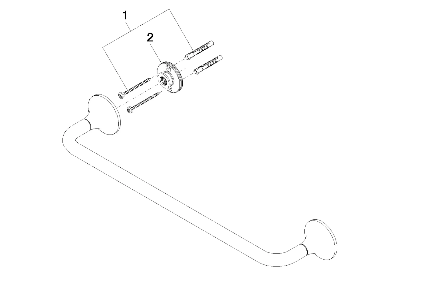 Badetuchhalter VAIA Chrom 83070809