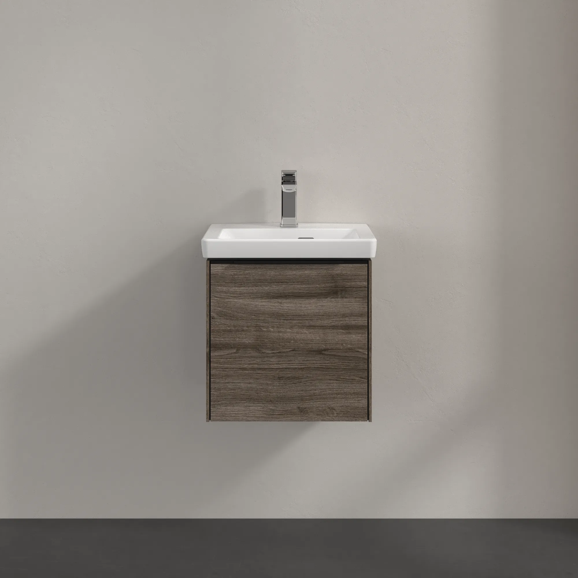Villeroy & Boch Waschtischunterschrank mit Tür „Subway 3.0“ für Schrankwaschtisch 423 × 429 × 378 mm Stone Oak, 1 Tür, für Becken mittig, Anschlag rechts Villeroy & Boch Waschtischunterschrank mit Tür „Subway 3.0“ für Schrankwaschtisch 423 × 429 × 378 mm Stone Oak, 1 Tür, für Becken mittig, Anschlag rechts