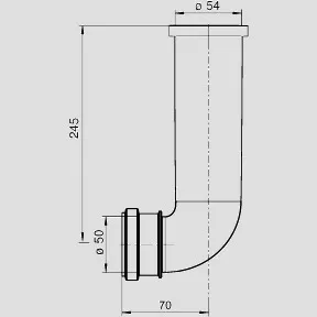 SANIT Spülbogen mit Rundring WC-Eckelement