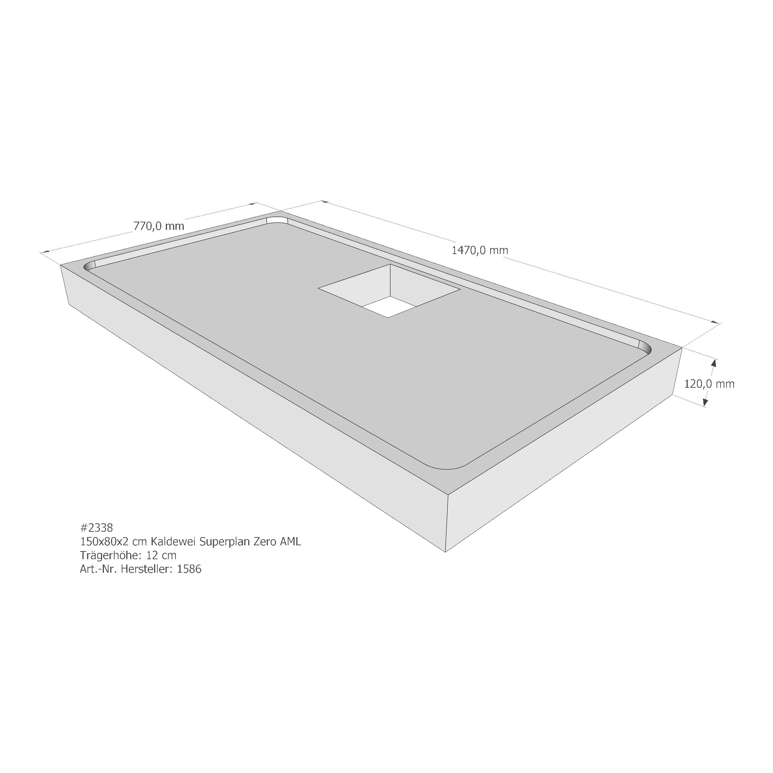 Duschwannenträger Kaldewei Superplan Zero 150x80x2 cm AML