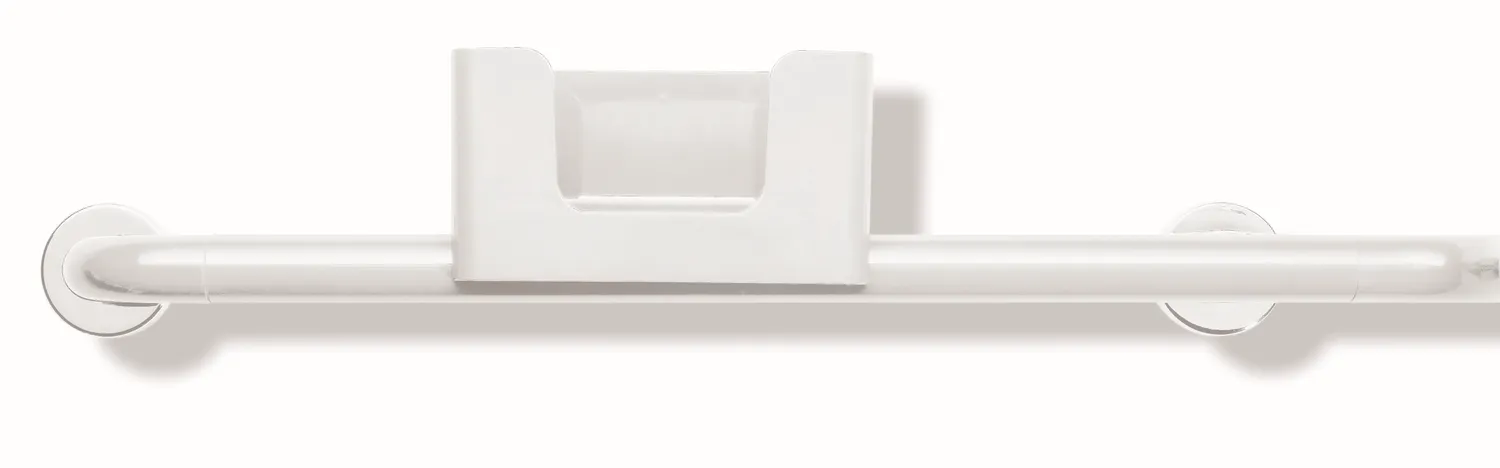 Ablagebox der Serie 802 LifeSystem, Polyamid, zum Aufstecken auf Stangensystem D: 30-33 mm, 200 mm breit, 110 mm hoch, 107 mm tief, in Farbe 99 (Reinweiß) Ablagebox der Serie 802 LifeSystem, Polyamid, zum Aufstecken auf Stangensystem D: 30-33 mm, 200 mm breit, 110 mm hoch, 107 mm tief, in Farbe 99 (Reinweiß)