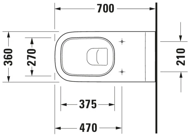 Wand-Tiefspül-WC barrierefrei „D-Code“ 36 × 36,5 × 70 cm mit HygieneGlaze