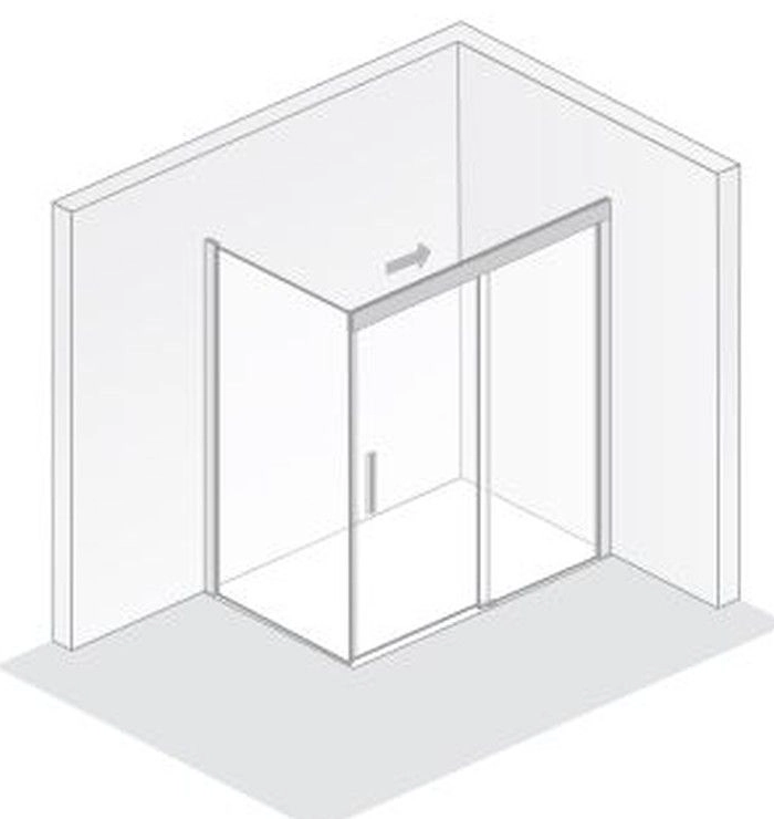 HSK teilgerahmte Duschabtrennung Schiebetür 2-teilig mit Seitenteil „Atelier Plan“ mit Exzenterprofil und Softclose Glas Chinchilla, Profile Schwarz-matt, B: 1000 mm H: 2060 mm T: 900 mm HSK teilgerahmte Duschabtrennung Schiebetür 2-teilig mit Seitenteil „Atelier Plan“ mit Exzenterprofil und Softclose Glas Chinchilla, Profile Schwarz-matt, B: 1000 mm H: 2060 mm T: 900 mm