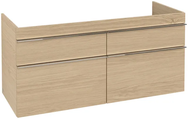 Villeroy & Boch Waschtischunterschrank „Venticello“ für Schrank-Doppelwaschtisch 1253 × 590 × 502 mm Nordic Oak, für links und rechts