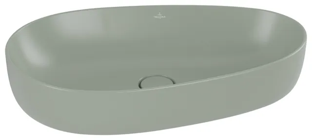Villeroy & Boch Aufsatzwaschtisch „Antao“ 650 × 400 × 180 mm, ohne Hahnlochbohrung in Morning Green Villeroy & Boch Aufsatzwaschtisch „Antao“ 650 × 400 × 180 mm, ohne Hahnlochbohrung in Morning Green