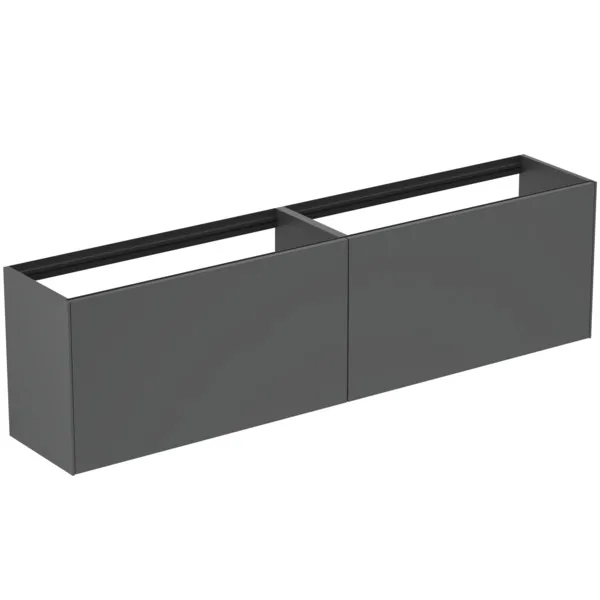 Ideal Standard Waschtischunterschrank „Conca“ 198,5 × 54 × 37,3 cm Anthrazit matt lackiert