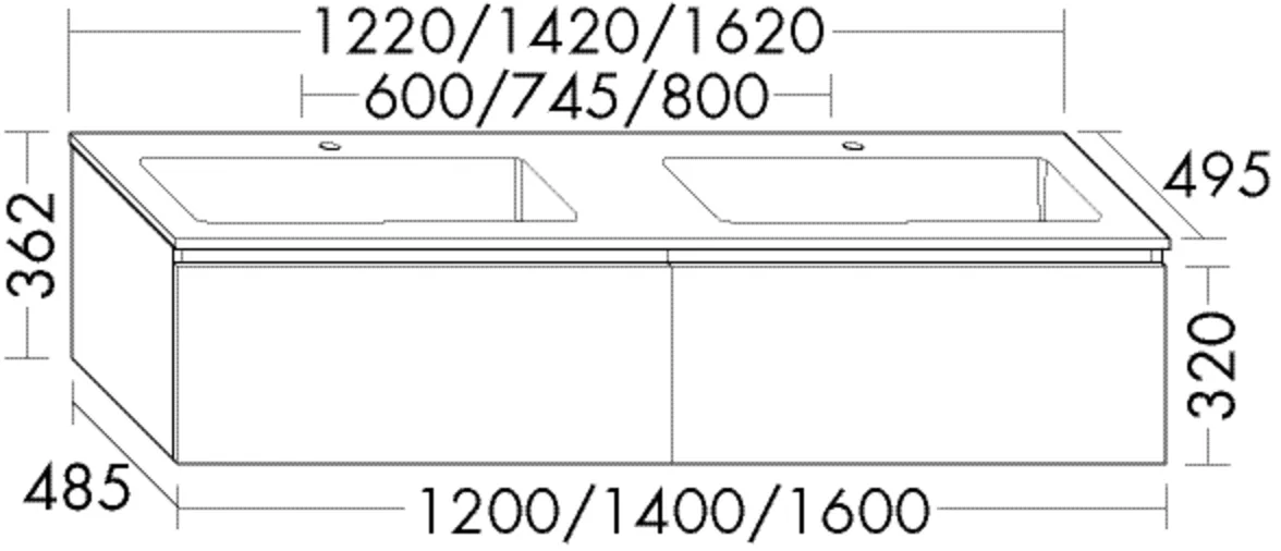 burgbad Badmöbelset „Lin20“ 166 × 40,2 cm in Sandorange Solid Matt burgbad Badmöbelset „Lin20“ 166 × 40,2 cm in Sandorange Solid Matt
