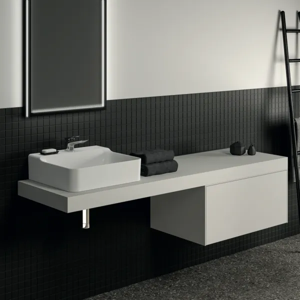 Konsole Conca, 1800x505x80mm, Weiß Konsole Conca, 1800x505x80mm, Weiß